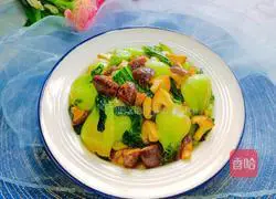 Illustration of how to stir-fry shiitake mushrooms and sea greens 15