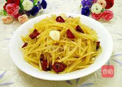 Illustration of how to make spicy potato shreds 10