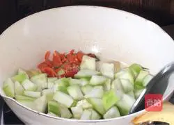 Illustration of how to make vinegar loofah 6