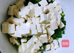 Illustration of how to make green onions mixed with tofu 6