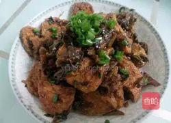 Illustration of how to cook vegetarian chicken with pickled vegetables 6