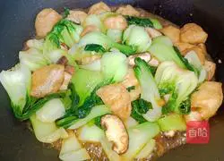 Illustration of how to make mushrooms, tofu and rapeseed 9