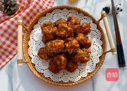 Illustration of how to make fried green radish balls 15