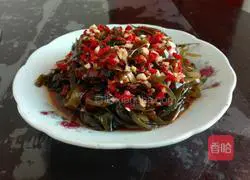 Illustration of how to make spicy cold kelp 12