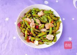 Illustration of how to make edamame mixed with clams 21