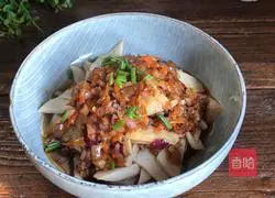 Illustration of how to make king oyster mushrooms with mixed vegetables 12