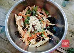 Illustration of how to make cold yuba 14