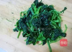 Illustration of how to make spinach and peanuts 3