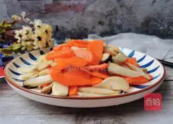 Illustration of how to stir-fry carrots with king oyster mushrooms 14