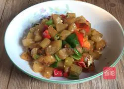 Illustration of how to make diced winter melon with soy sauce 10