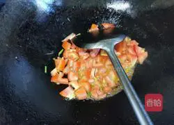 Illustration of tomato, enoki mushroom and tofu stew 4