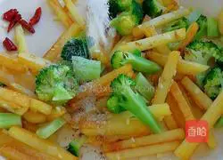 Illustration of how to make broccoli potato chips 4