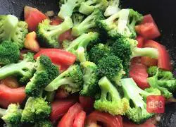 西Illustration of how to make fried tomatoes with blue flowers 8