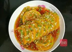 Illustration of how to steam pumpkin with minced garlic 11 