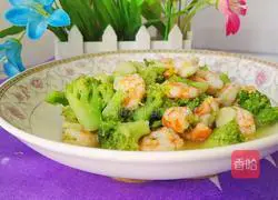 Illustration of how to make fried shrimps with broccoli 19