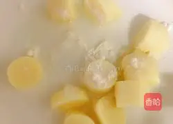 Illustration of how to make tomato rice cake and Japanese tofu stewed 1