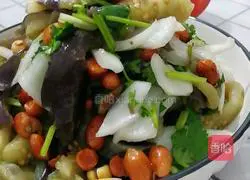 Hand-shredded eggplant Illustration of how to do it 9