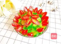 Illustration of how to make green and red flowers 16