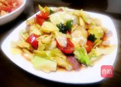 Illustration of how to make hand-shredded cabbage 7