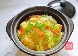 Illustration of how to make cabbage, tofu and vermicelli stew 8