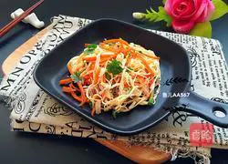 Illustration of how to make cold shredded dried tofu 5