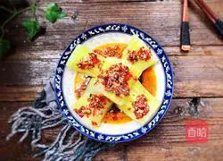 Illustration of how to make steamed winter melon with garlic and red oil chili sauce 12