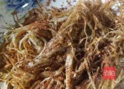 Illustration of Fried Enoki Mushrooms 7