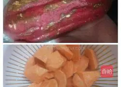 Illustration of how to make shredded sweet potatoes 1