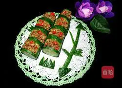 Illustration of how to announce spring with green bamboo 11