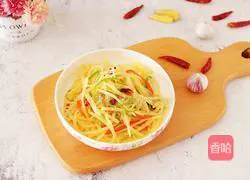 Illustration of how to make spicy and sour potato shreds 12