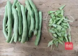 Garlic Illustration of how to make green beans 1