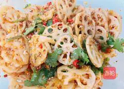 Illustration of how to make cold lotus root slices 6