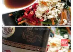 Illustration of how to mix spinach with vermicelli 8