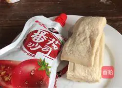 Illustration of how to make sweet and sour frozen tofu 1