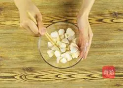 Illustration of how to turn king oyster mushrooms into chicken popcorn in seconds 1