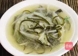 Illustration of how to make shredded radish and kelp soup 8