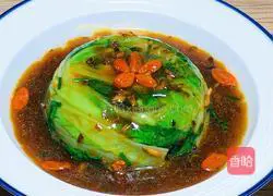 Illustration of how to make lettuce with wolfberry and oyster sauce 9