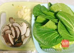 Illustration of how to make mushrooms and vegetables 1