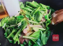 Illustration of how to make fried rapeseed with fresh mushrooms 7