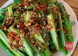 Illustration of how to make cold okra 5