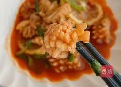 Illustration of how to make cold squid flowers 12