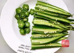 Illustration of how to make cold okra 7