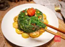 Illustration of how to make light sweet potato leaves 16