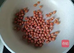 Illustration of how to make peanuts with spinach 5