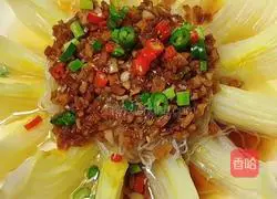 Illustration of how to make garlic vermicelli and baby cabbage 11