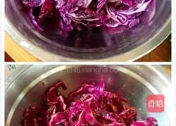 Illustration of how to make sweet and sour purple cabbage 2