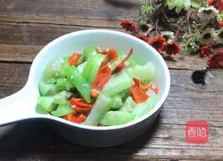 Illustration of how to make cold loofah 11