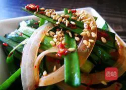 Illustration of Korean-style stir-fried leeks 7