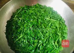 Illustration of how to make alfalfa mixed with soy sauce 2