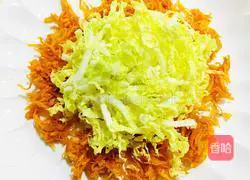 Illustration of how to make three shredded cold dishes 8